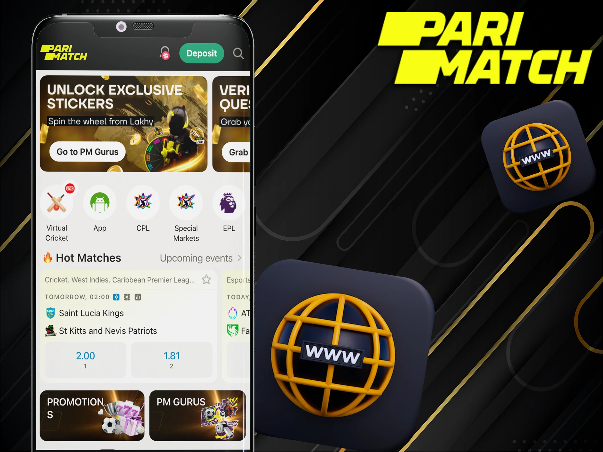 Try the mobile version of the PM Bet website.