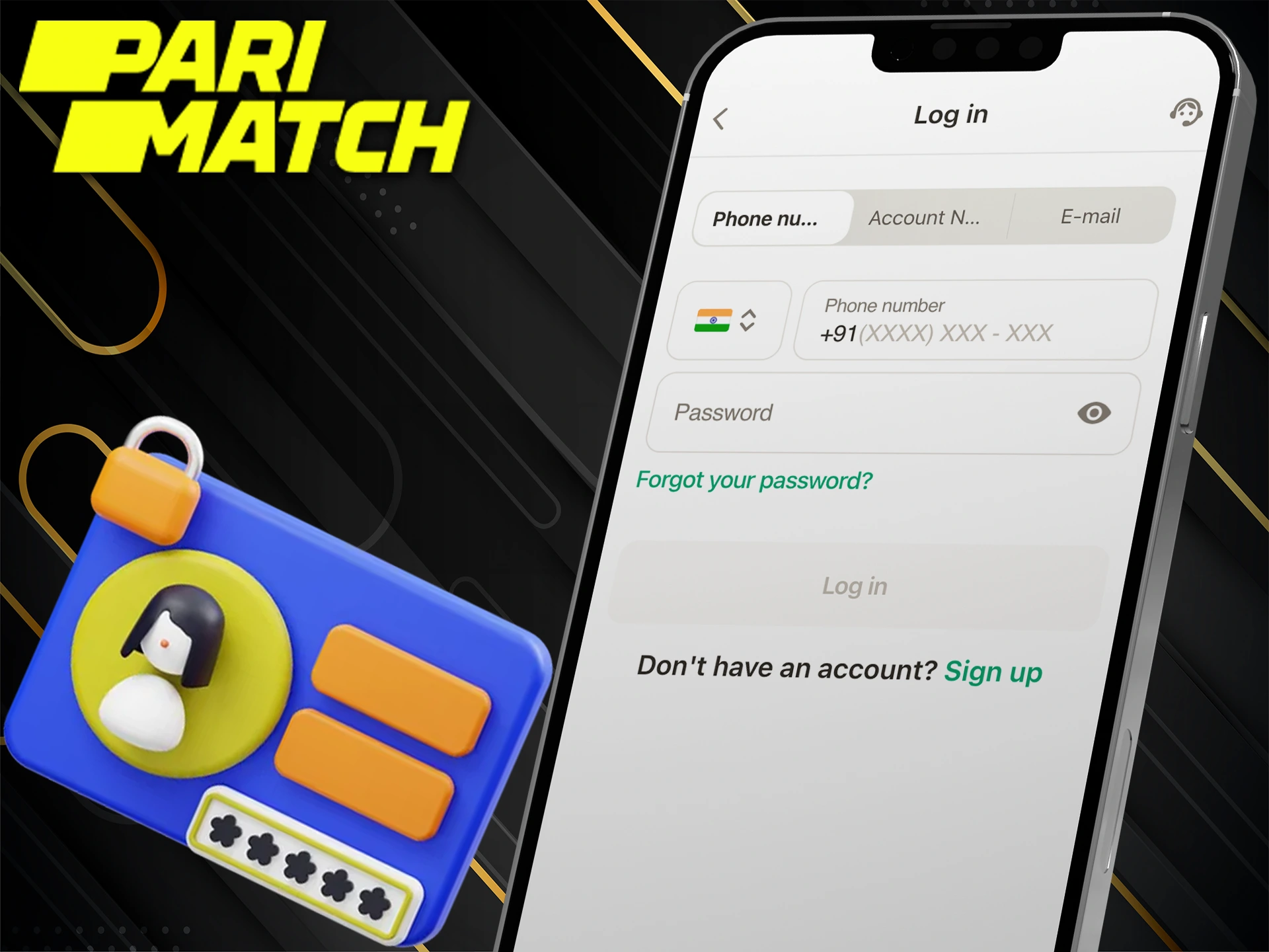 Log in to your personal PM Bet account.