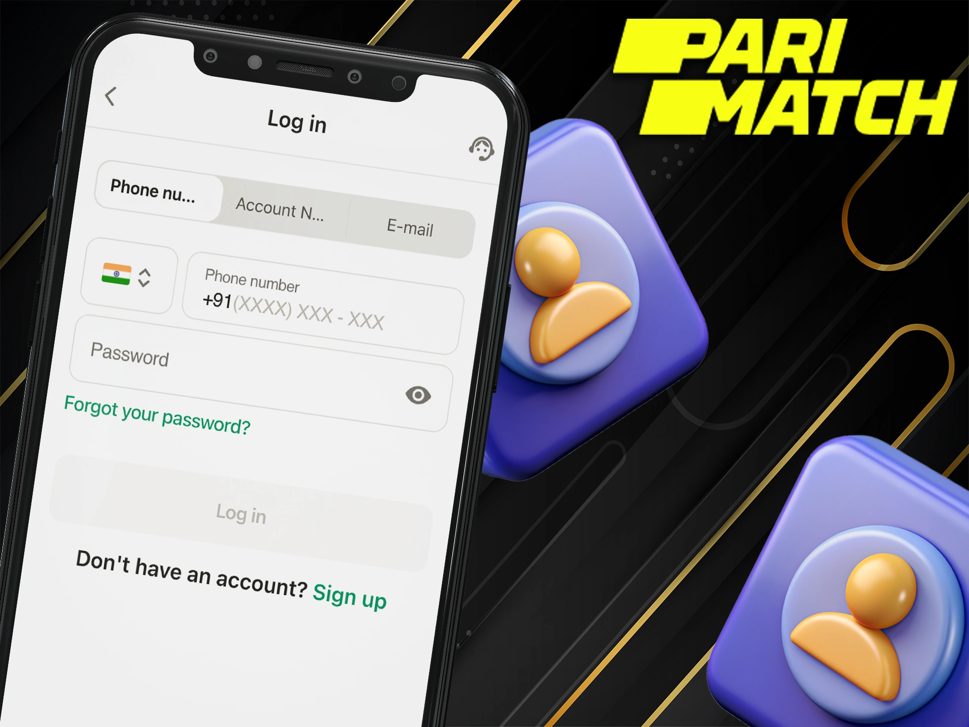 Log in to your personal account on the PM Bet app.