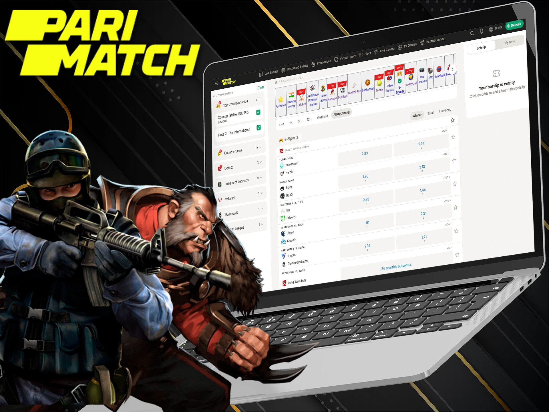 Bet on your favorite teams at Esports with PM Bet.