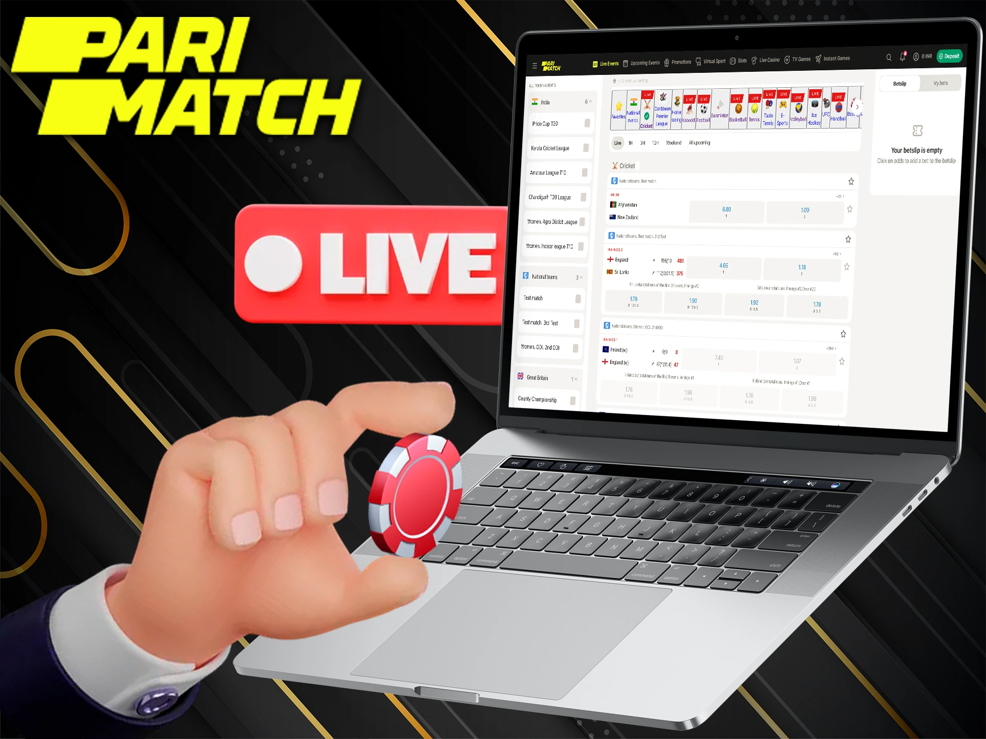 Choose the best live events at PM Bet.