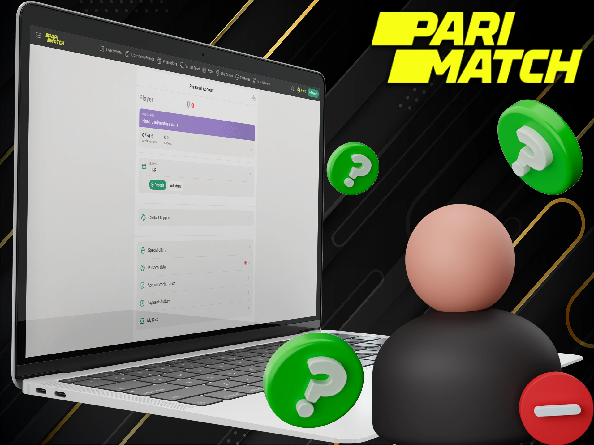 Read how to delete an account at PM Bet.